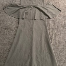 Olive Green Ruffle Top Dress