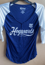 HARRY POTTER XL BLUE LONG SLEEVE HOGWARTS SHIRT