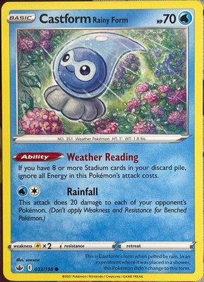 Castform Rainy Form - 033/198 - Chilling Reign Pokemon 2021