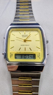 Vintage Sharp Quartz Ana-Digi Chrono Alarm Men's Watch. 258821, Excellent Cond.