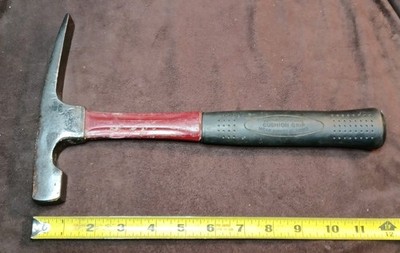 Masonary Brick Hammer, Fiberglass Handle, And Black Sleeve, Made In The U.S.A