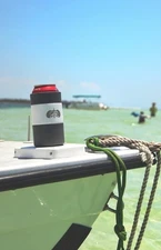 Toadfish Non-Tipping 12 oz Can Cooler Stainless Steel,Boat Suction NEW Open Box