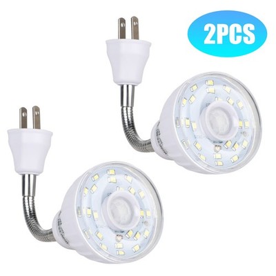 LED Sensor Night Light Motion-Activated AC Outlet Plug-In Wall Stair Lamp Indoor