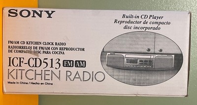 Sony ICFCD513 Under-Cabinet Clock Radio - White for sale online | eBay