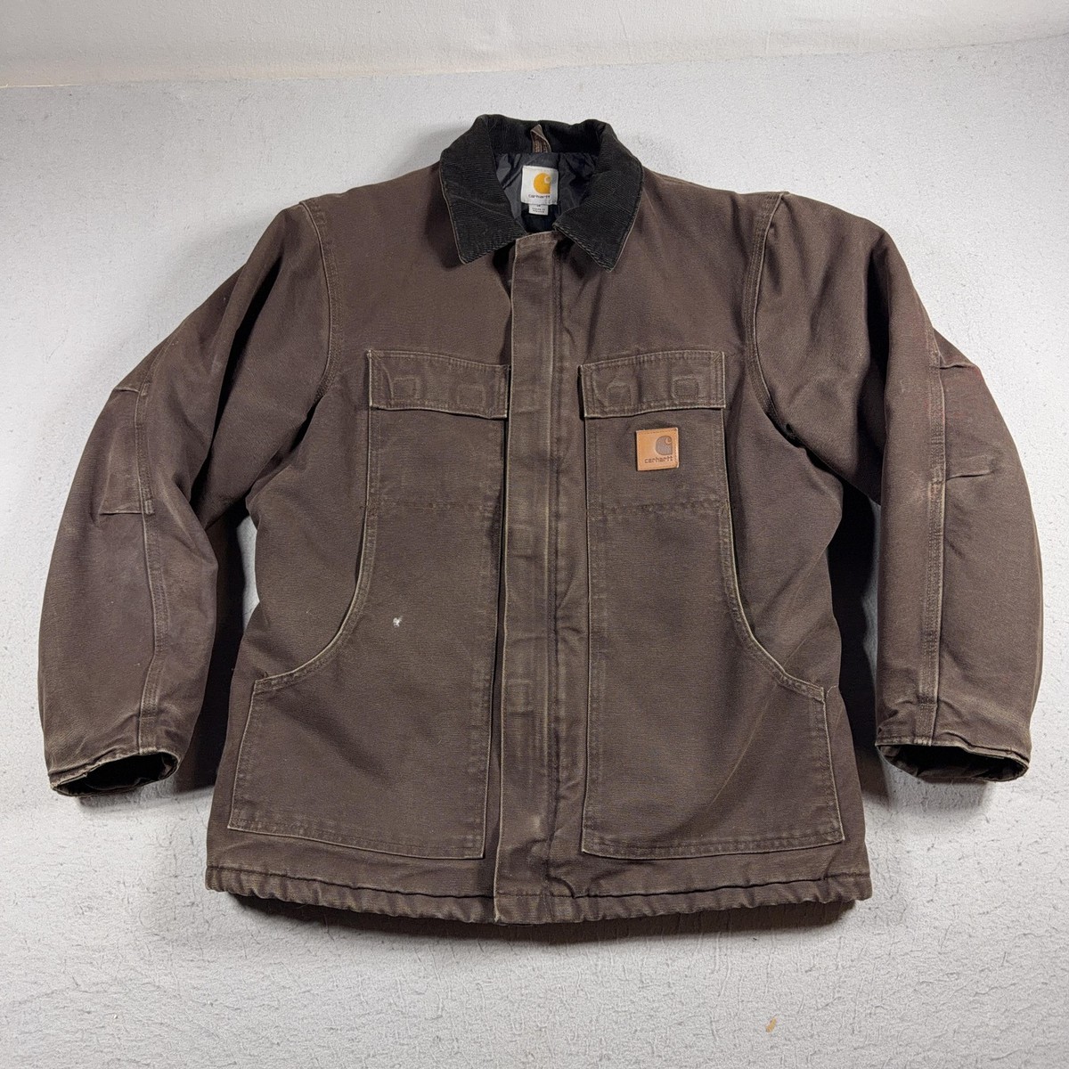 Vintage Carhartt C26 DKB Dark Brown Men M Regular Arctic Quilt