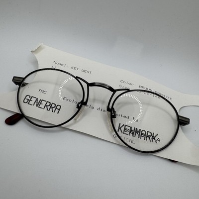 VTG NOS Kenmark Generra Key West Brown Granite 48-22-140 Eye Glasses Frames