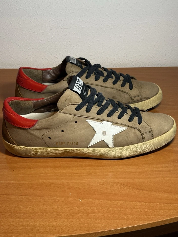 Golden Goose Super-Star Brown/Red – Size EU 42 / US 9 – Authentic - Image 2 of 4