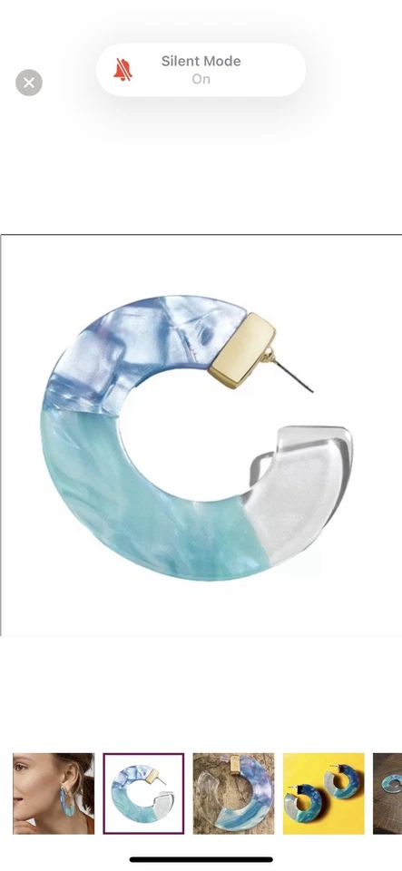 Pendientes de resina Anthropologie Blue Tide Tara Foto 2 de 4