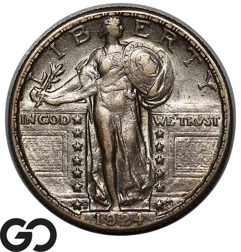 1924-S Standing Liberty Quarter, Choice XF++/AU Better Date