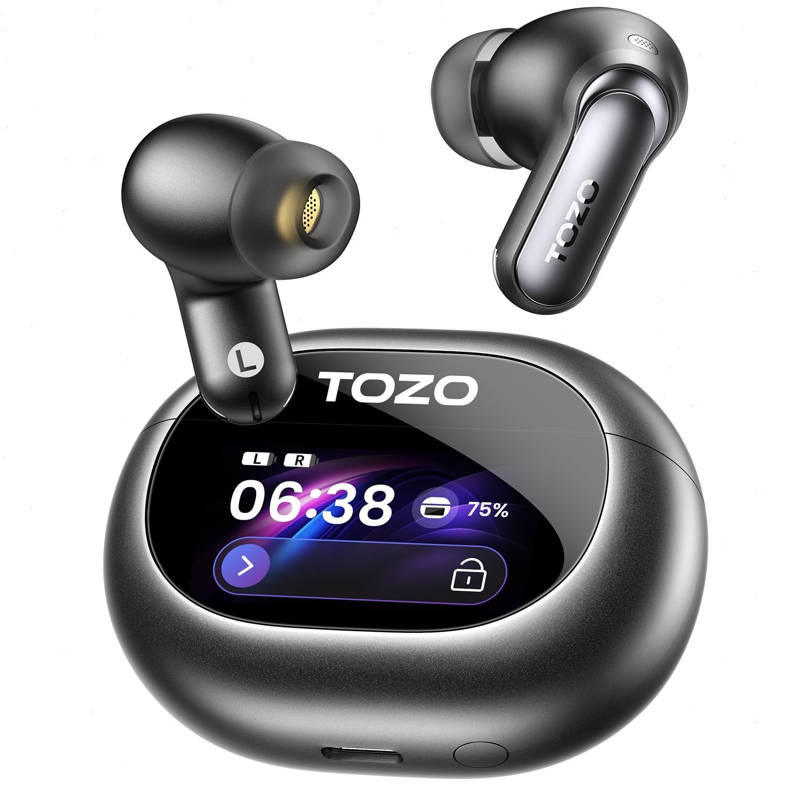 TOZO NC20 Pro Wireless Earbuds with Smart Touch Screen LDAC Hi-Res Audio