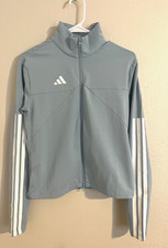adidas Tiro Jacket Women's M 3 Stripes JG4106 Full Zip Gym New
