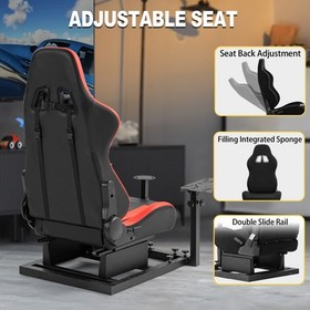 Marada Racing Flight Game Mount With Red Seat Compatible For Thrustmaster A10C