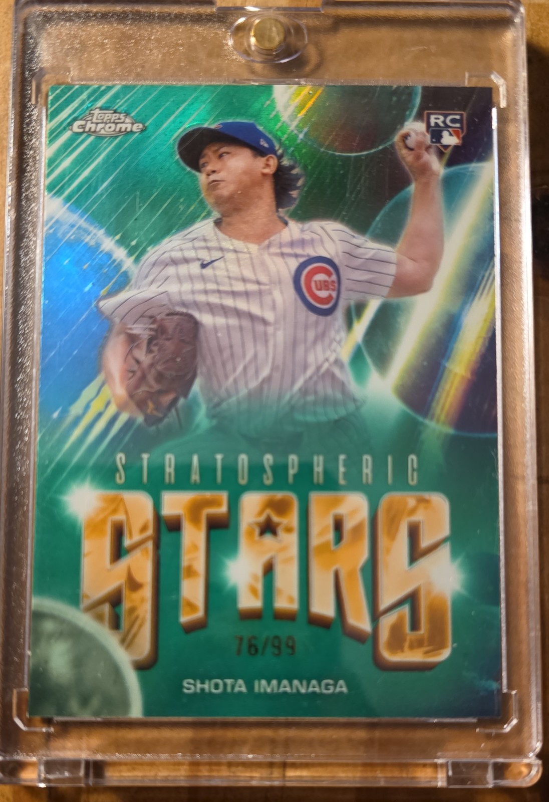 2024 Topps Chrome Update- Stratospheric Stars Shota Imanaga Green Refractor /99