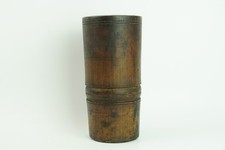 ** antiker Mörser, Holz, Mohn Mörser  **