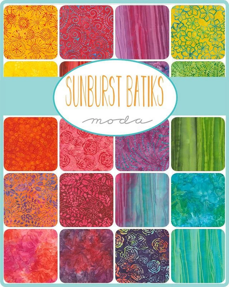Sunburst Batiks Moda Layer Cake 42 100% Cotton 10" Precut Quilt Squares - Image 2 of 4