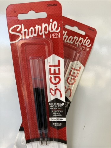 4 (2 of 2-pk) of Sharpie S-Gel-Roller-Ink Pen Refill Medium Point Black Ink NEW - Picture 8 of 8