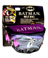 Vtg Rare 1991 New Batman Returns Belt Bag Nylon Adjustable Belt Zipper Closure