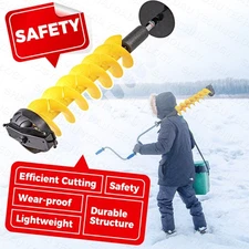 8''Ice Auger Bit for Ice Fishing w/ Universal Adapter Replaceable Blade Kits