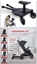 Universal Stroller Board with Detachable Seat-2-in-1 Sit  Stand Up to 55lb