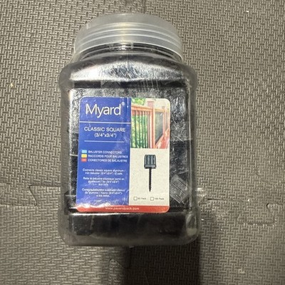 Myard 3/4'' Classic SQUARE stair Baluster connectors W/screws IN OR OUTDOOR