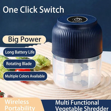 1pc 250ml Mini Electric Food Chopper USB Rechargeable Garlic Vegetable Tool