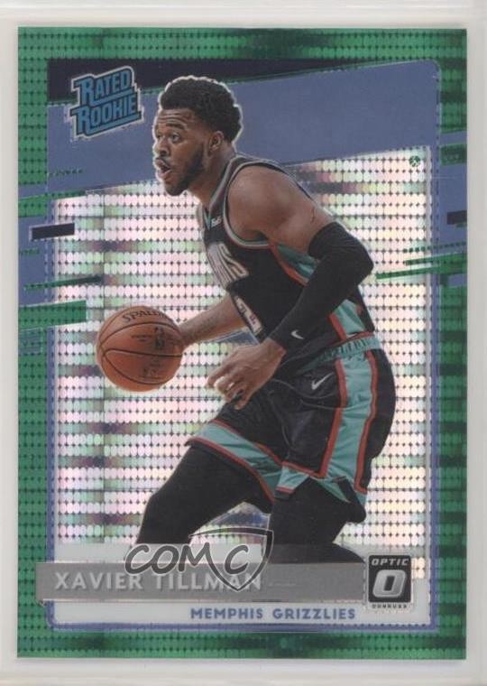 2020 Donruss Optic Fanatics Box Set Green Pulsar Prizm Xavier Tillman #185 00uv
