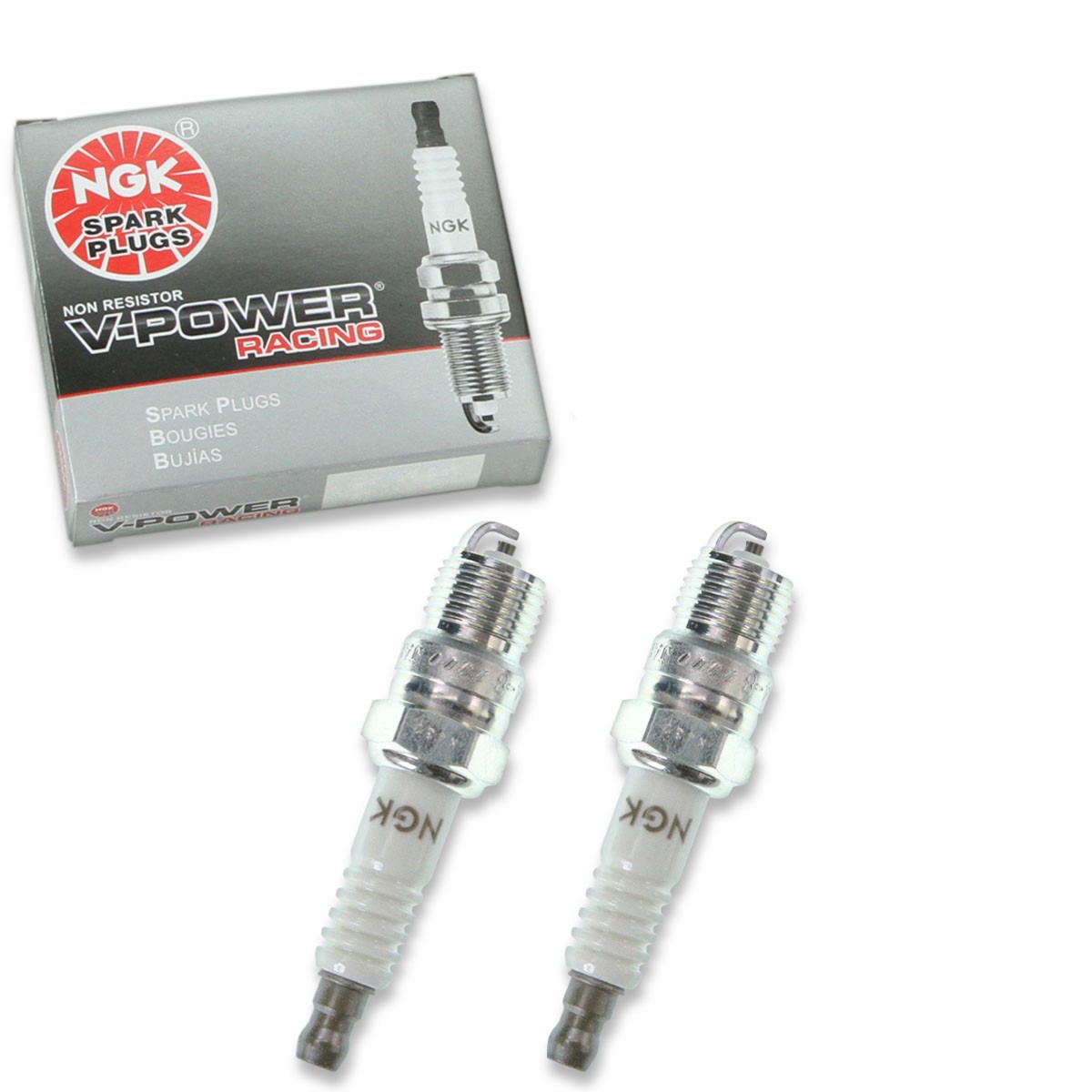 2 pc NGK 5657 R5674-8 V-Power Racing Spark Plugs for BL64Y BL62Y AF902 438TS dw