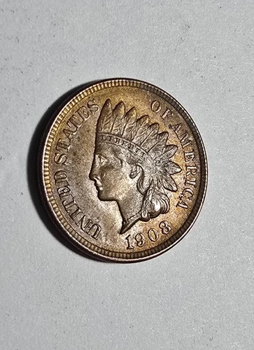 1908 Indian Head Cent Penny Uncirculated 4 Sharp Diamonds UNC