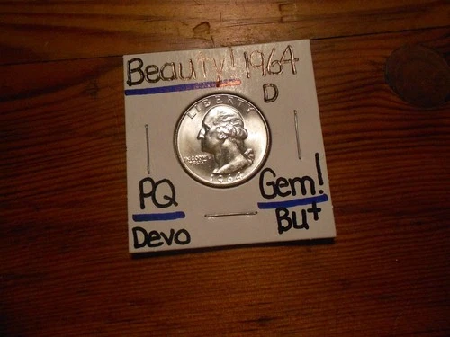 1964D Washington Quarter Gem BU+ BEAUTY!!!! PQ!!!! WOW!!!!!!!