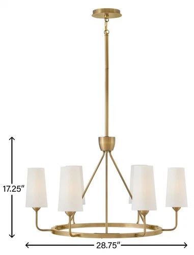 Hinkley Lighting - Lewis - 30W 6 LED Medium Pendant In Traditional Style-17.25 - Picture 2 of 4