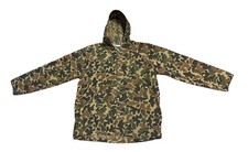 Vintage 1970s Duck Camo Rain Hunting Jacket Size XL Frog Skin Pinnacle Products