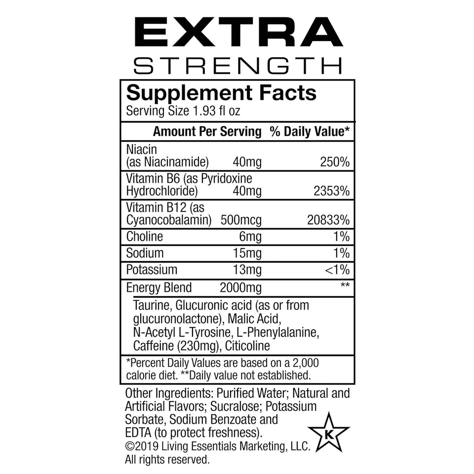 Disparo ENERGY 5 horas, sabor a manzana agria extra fuerte, 1,93 oz. Pack 24 Foto 3 de 3