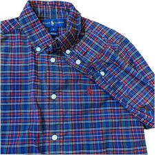 Ralph Lauren Boys Plaid Button Up Dress Shirt Size 6 Preppy Quiet Luxury Church