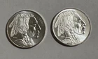 Lot of 2 Mason Mint Indian Buffalo Silver Rounds 1 oz NEW BU .999 Fine Bullion