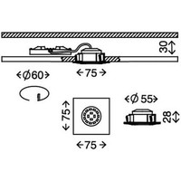 Briloner LED Einbauleuchten 3Er Set Eckig 5W 400Lm 3000K IP44 Aluminium 75X75 Mm