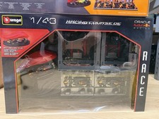Burago 1:43 Formula 1 Deluxe Paddock Set Red Bull, Ferrari, Mercedes-AMG 