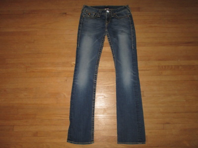 TRUE RELIGION Disco Billy Big T Jeans Straight Leg Swarovski