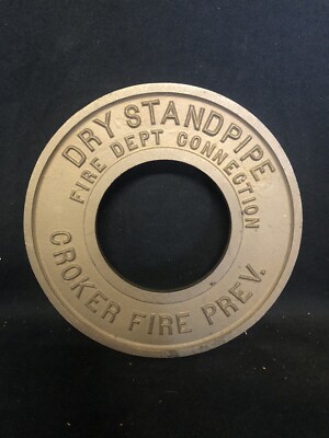 Vintage Brass Dry Standpipe Fire Dept Connection Croker Fire Prevention