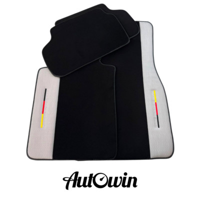 AutoWin Brand Black Floor Mats for Rolls Royce Wraith 2013 2023 | Gray Leather