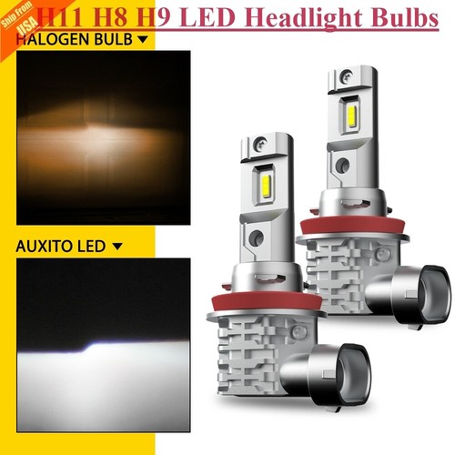 H11 H8 LED Headlight Kit High Low Beam Bulb Super Bright 6500K White 360000LM M4