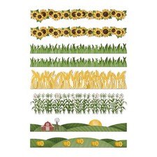 CREATIVE MEMORIES ON THE FARM Layered Border Embellishments - NEW 8 die cuts