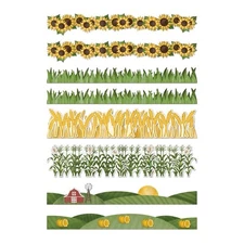 CREATIVE MEMORIES ON THE FARM Layered Border Embellishments - NEW (8 die cuts)