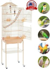 62.4" Jaula De Grande Para Pajaros Periquitos Aves Peque os Casa y Exterior Nuev