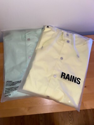 Rain Coat by RAINS A-Line with Hood/Hat Medium Assorted Colors