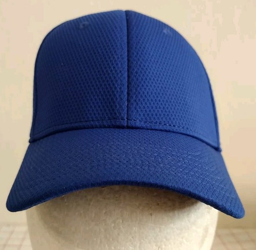 Under Armour Plain Cap Hat Blue Size XS/S Youth Stretch Embroidered Logo
