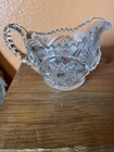 Vintage American Brilliant ABP Cut Glass Sugar Bowl and Creamer Set Beautiful  — photo 6