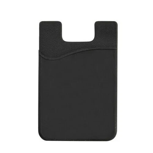 5x Silicone Credit Card Holder Cell Phone Wallet Pocket Sticker Adhesive Black - Image 3 of 4