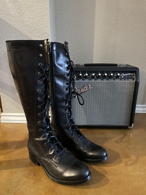 frye tall lace up boots