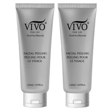 Vivo Per Lei Facial Peeling Gel Tube - Gentle Face Peel for Dry Skin - 2 Pack