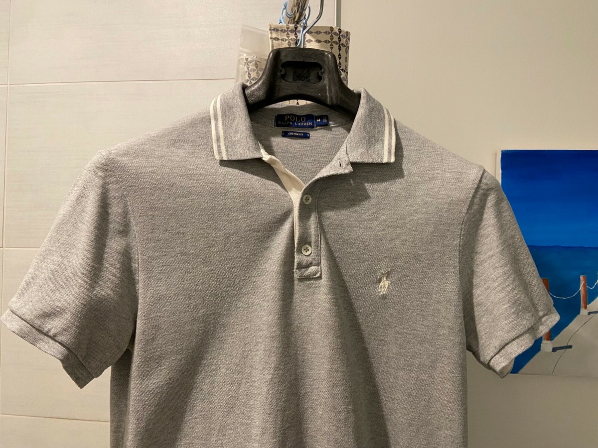Polo Ralph Lauren Heather Gray Polo Shirt Size Medium--Excellent